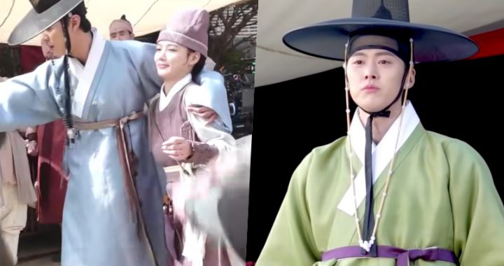 อันฮโยซอบ(Ahn Hyo Seop) และคิมยูจอง(Kim Yoo Jung) กำลังยุ่งอยู่กับการระดมความคิดในกองถ่าย “Lovers Of The Red Sky”